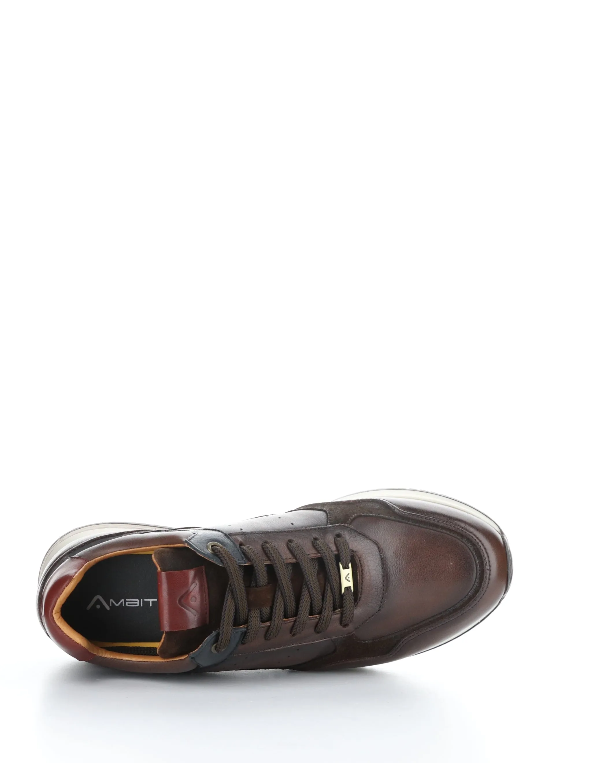 13052 Brown Lace-up Combi Shoes.