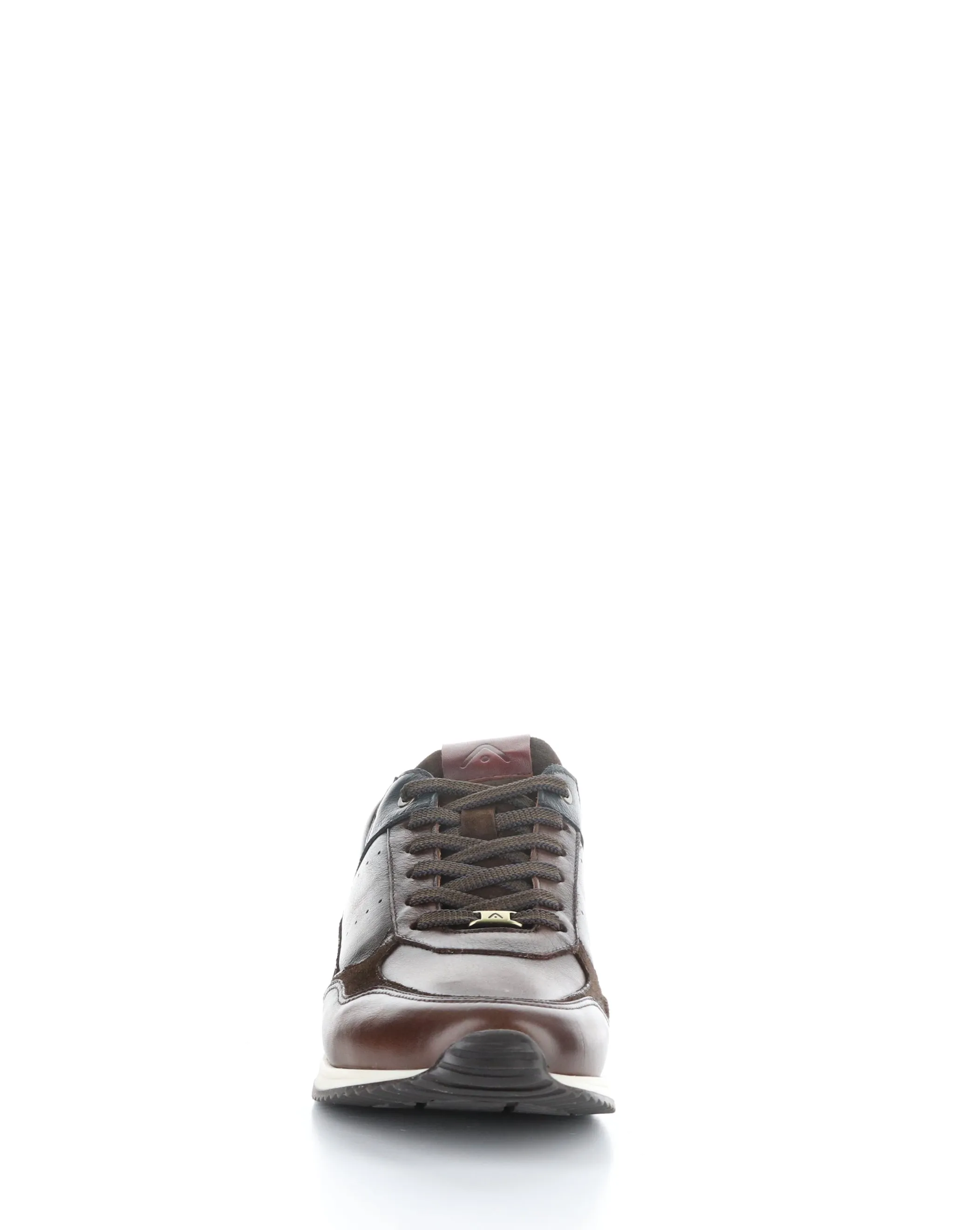 13052 Brown Lace-up Combi Shoes.