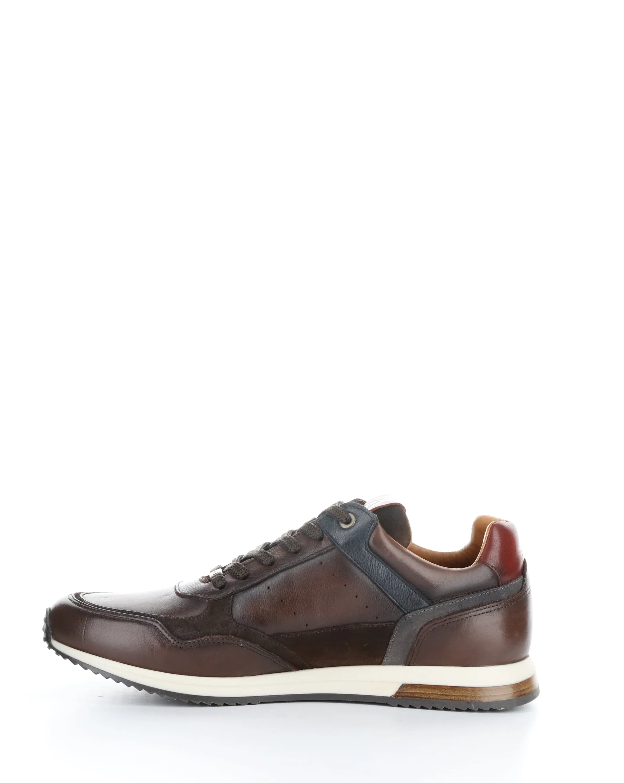 13052 Brown Lace-up Combi Shoes.