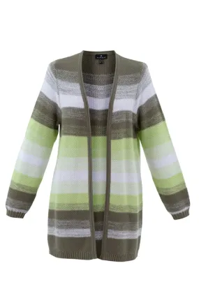 7447 Cardigan - Stripe Edge to Edge - Marble