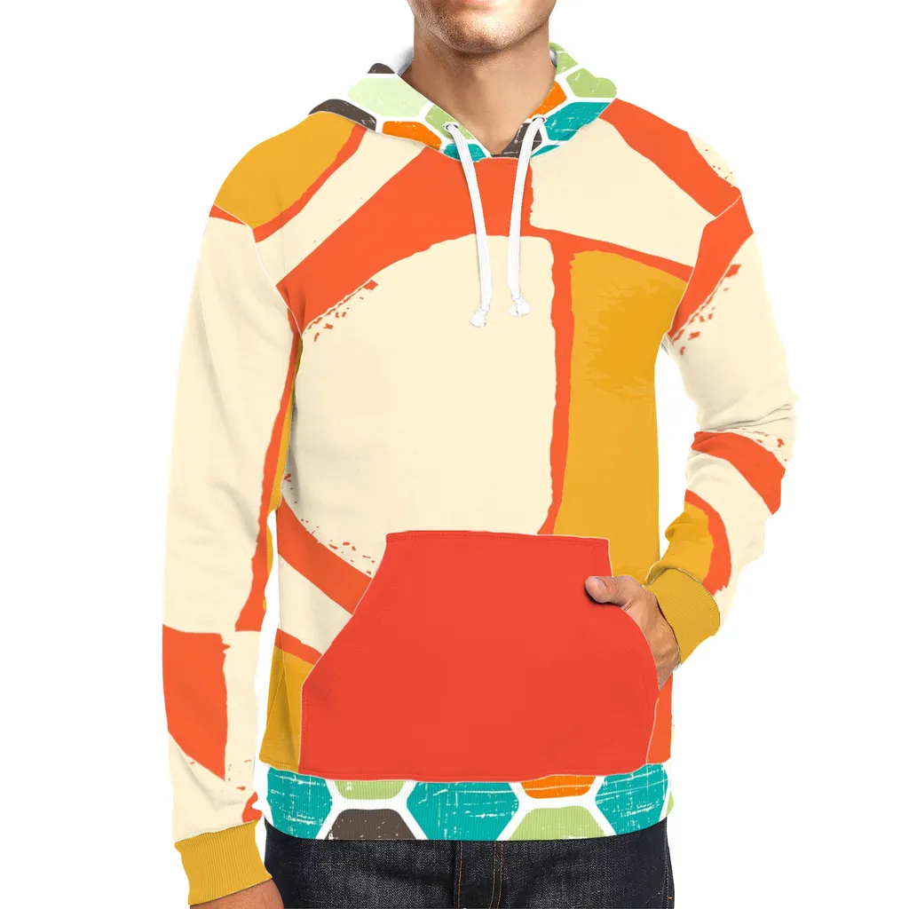 Abstract Orange Hoodie