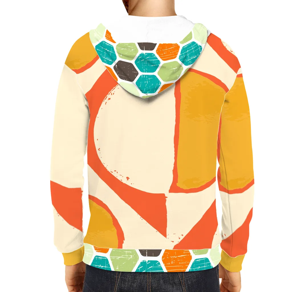 Abstract Orange Hoodie