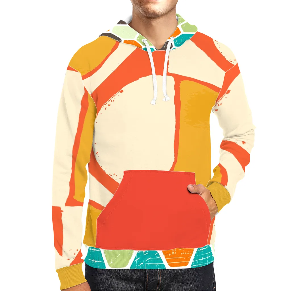 Abstract Orange Hoodie