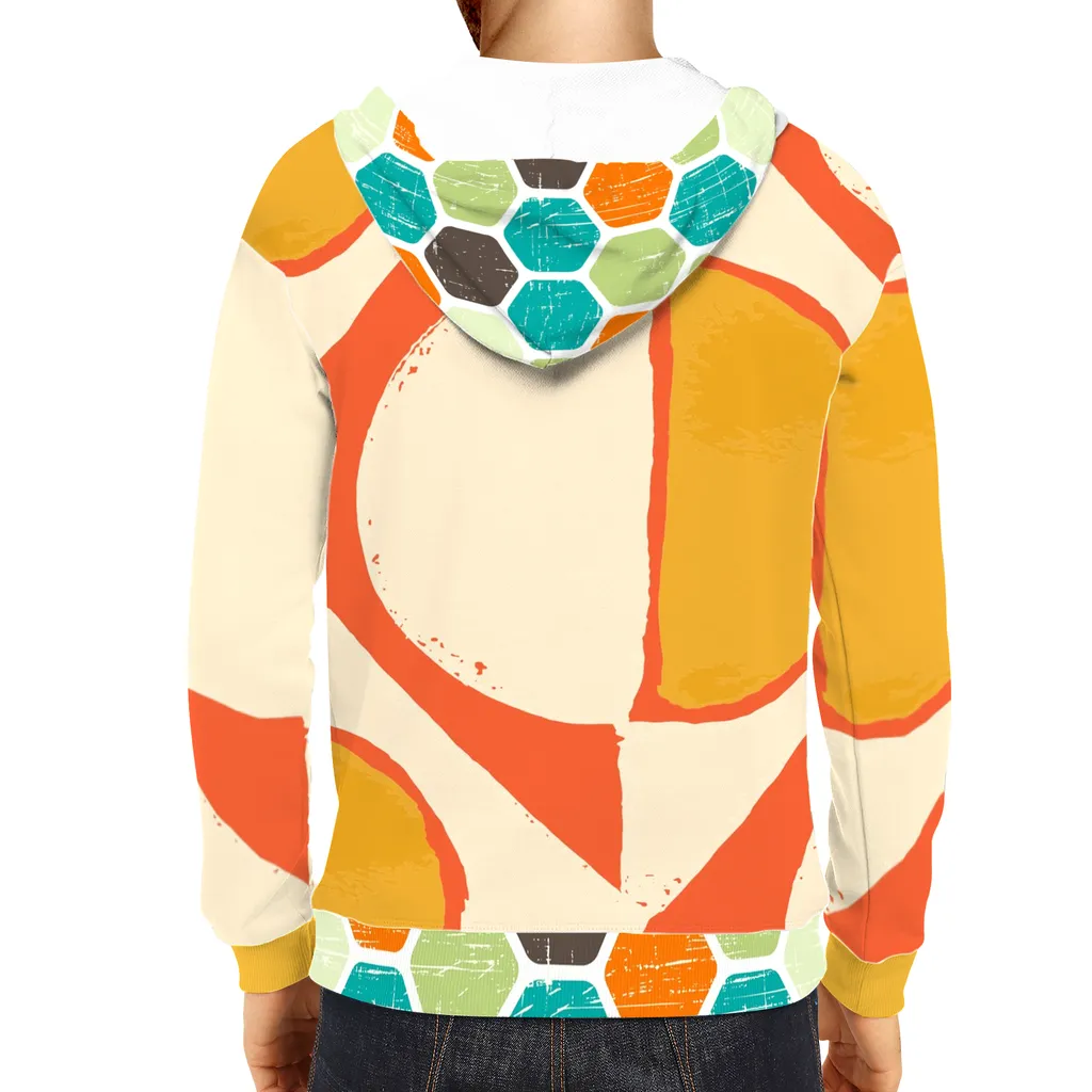 Abstract Orange Hoodie