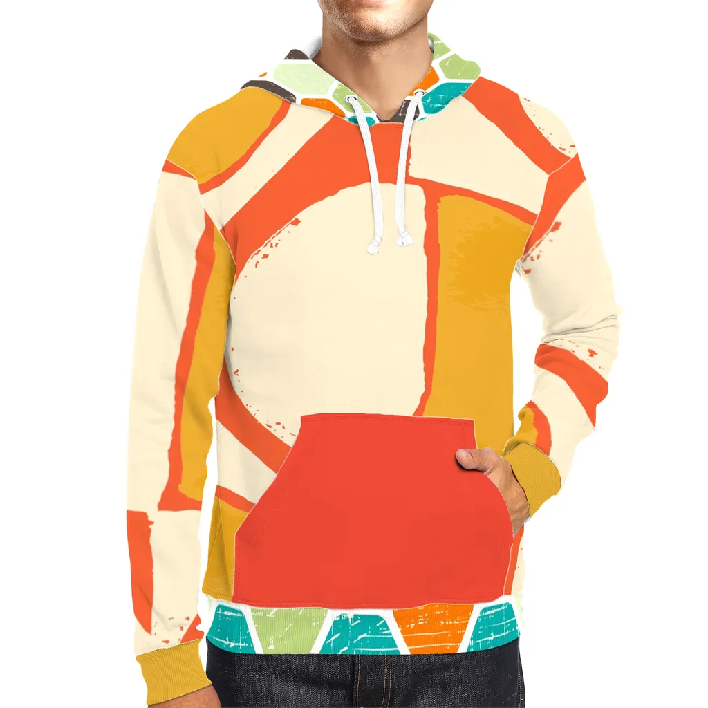 Abstract Orange Hoodie