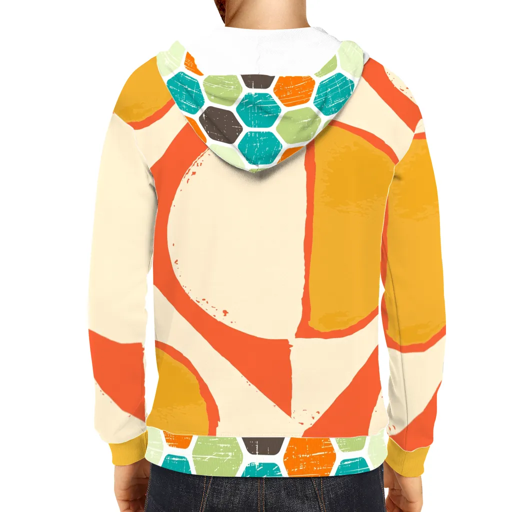 Abstract Orange Hoodie