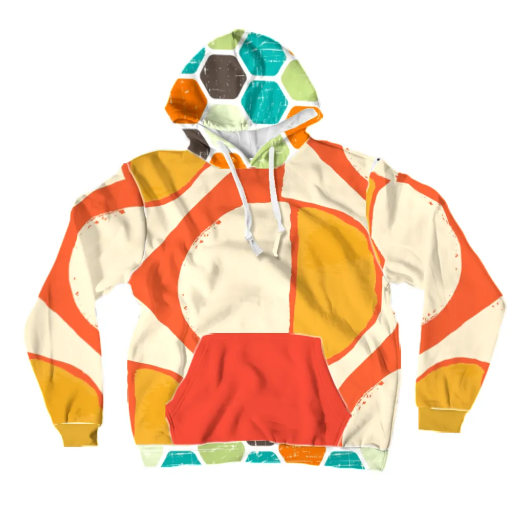 Abstract Orange Hoodie