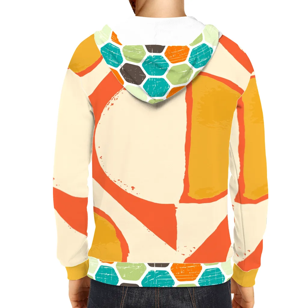 Abstract Orange Hoodie