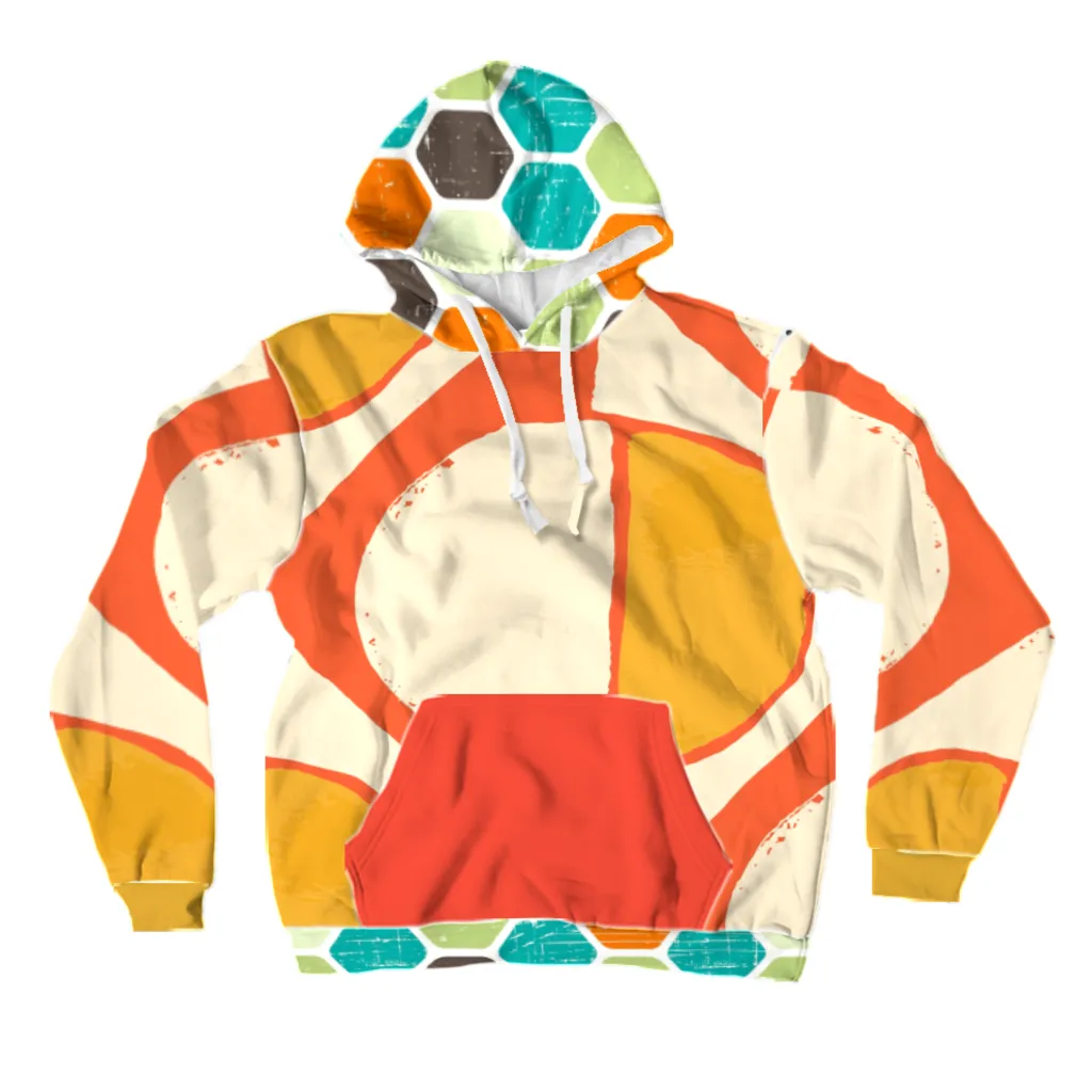 Abstract Orange Hoodie