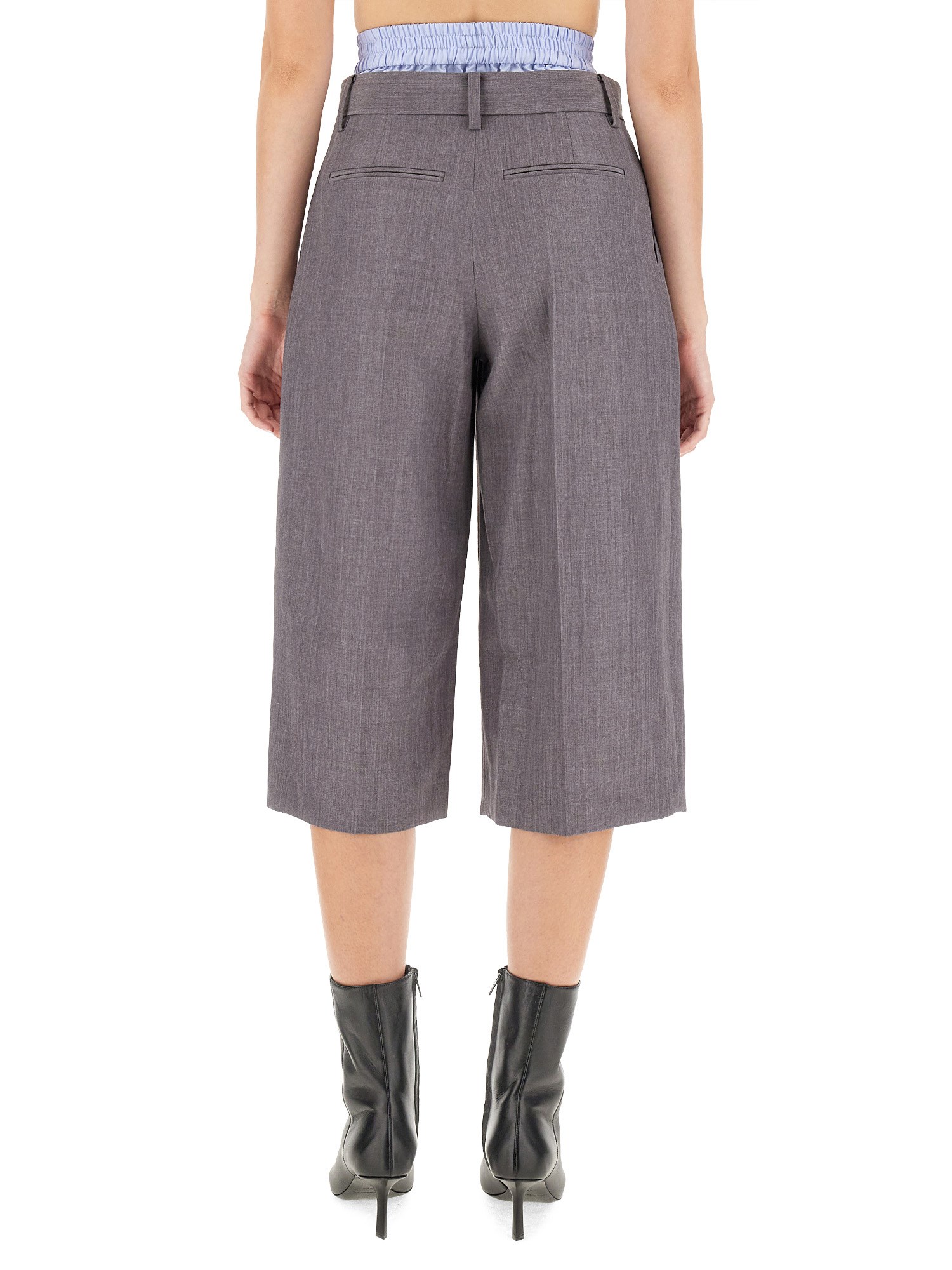 ALEXANDER WANG    TAILORED CULOTTES WITH HIGH-WAISTED BOXER SHORTS