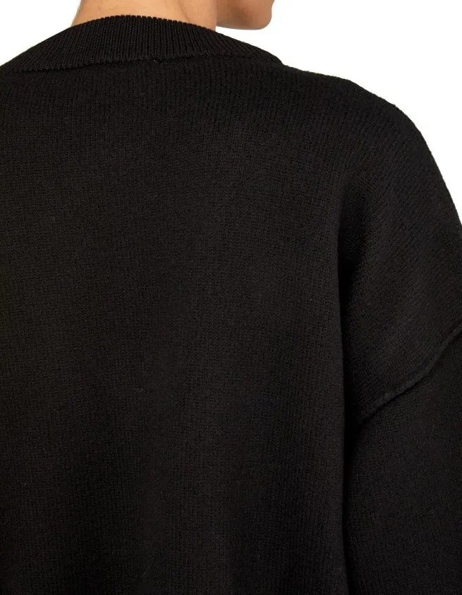 AMI PARIS  |Wool Plain Logo Designers Cardigans