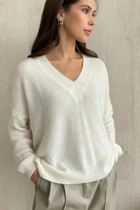 April Alpaca Sweater - Ivory