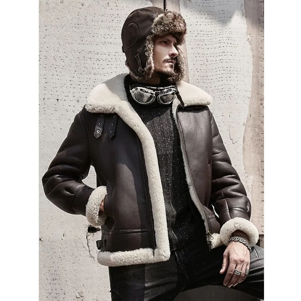 B3 Bomber Jacket Sheepskin Shearling Jacket