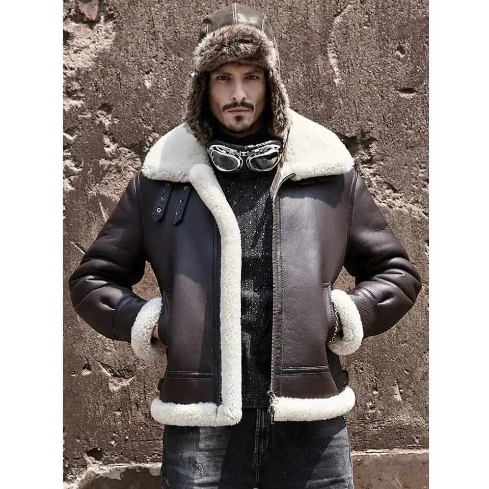 B3 Bomber Jacket Sheepskin Shearling Jacket