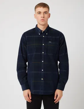 Barbour Blair Cord Tailored Shirt - Seaweed Tartan Blue