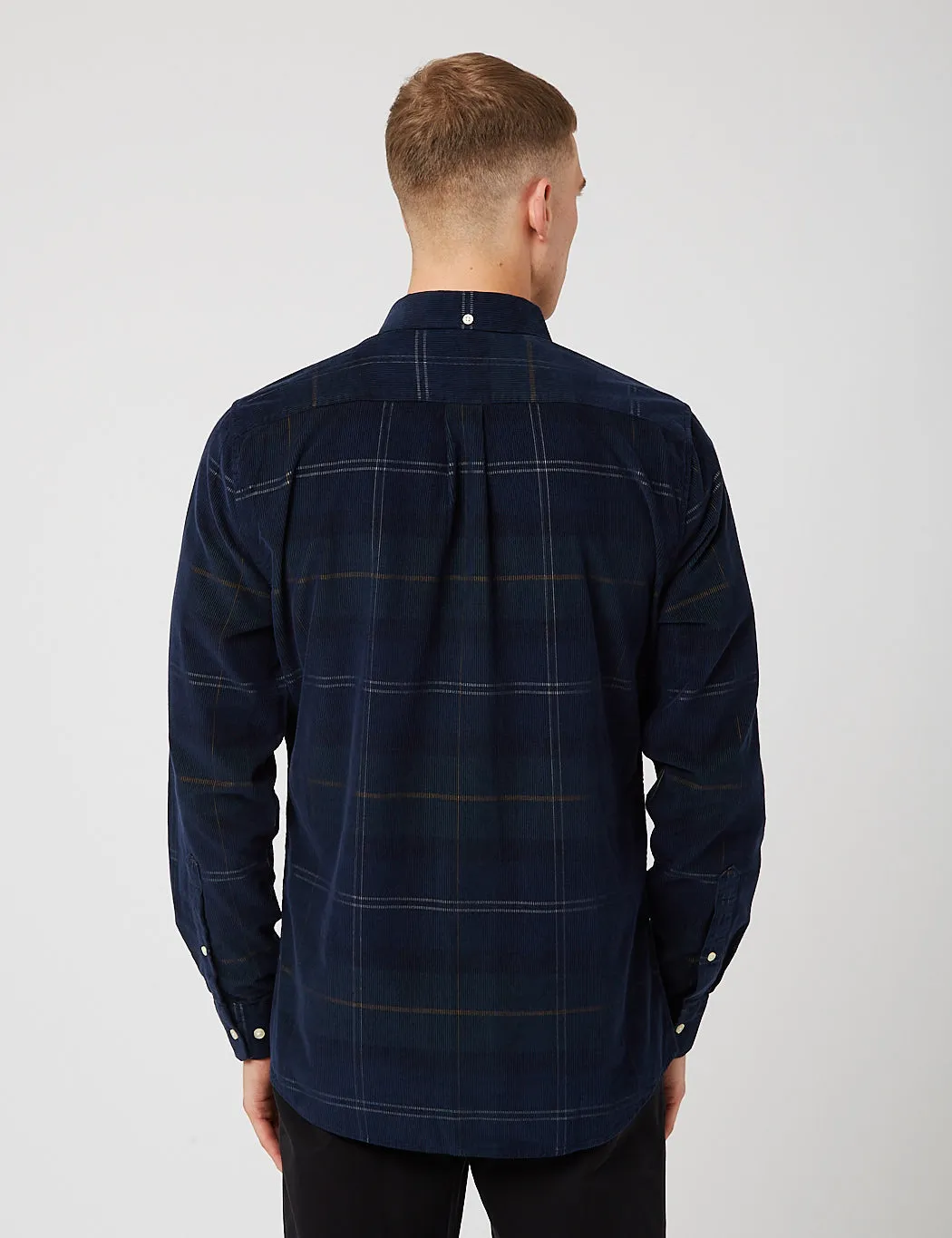 Barbour Blair Cord Tailored Shirt - Seaweed Tartan Blue