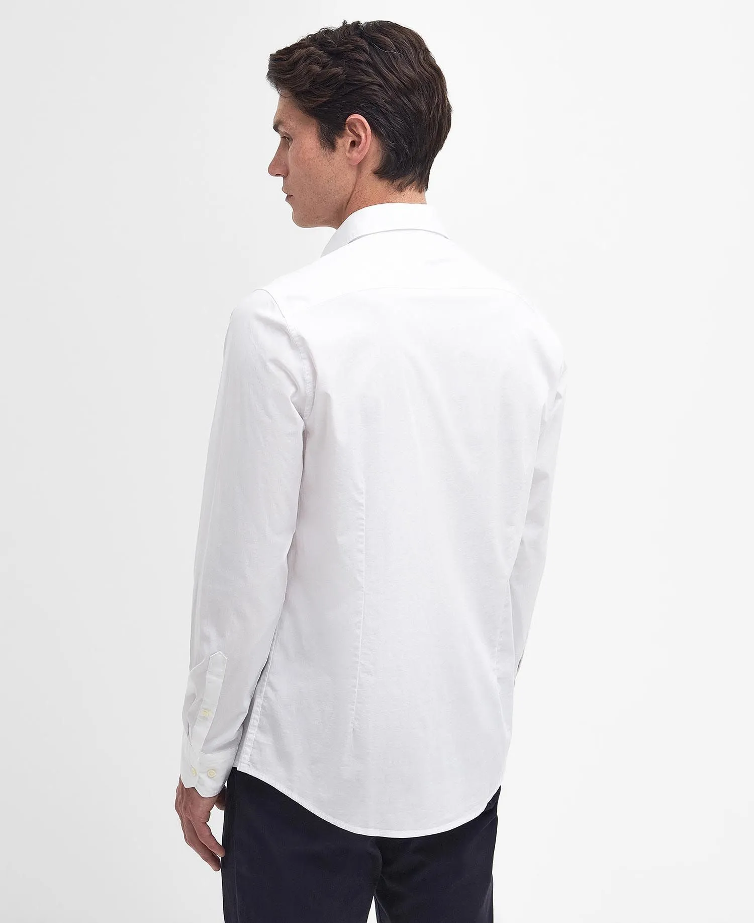 barbour cotton white shirt