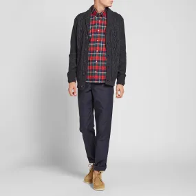 Barbour Shawl Cardigan in Charcoal