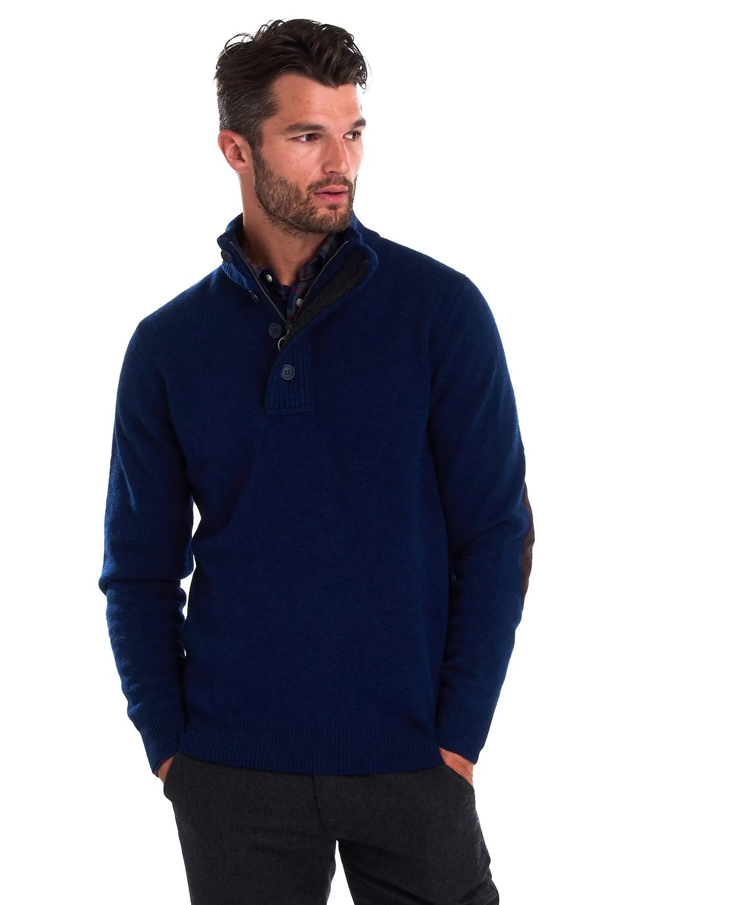 Barbour sweater in deep blue