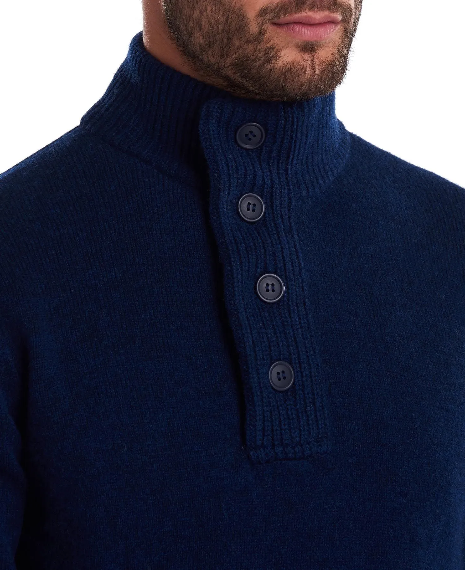 Barbour sweater in deep blue