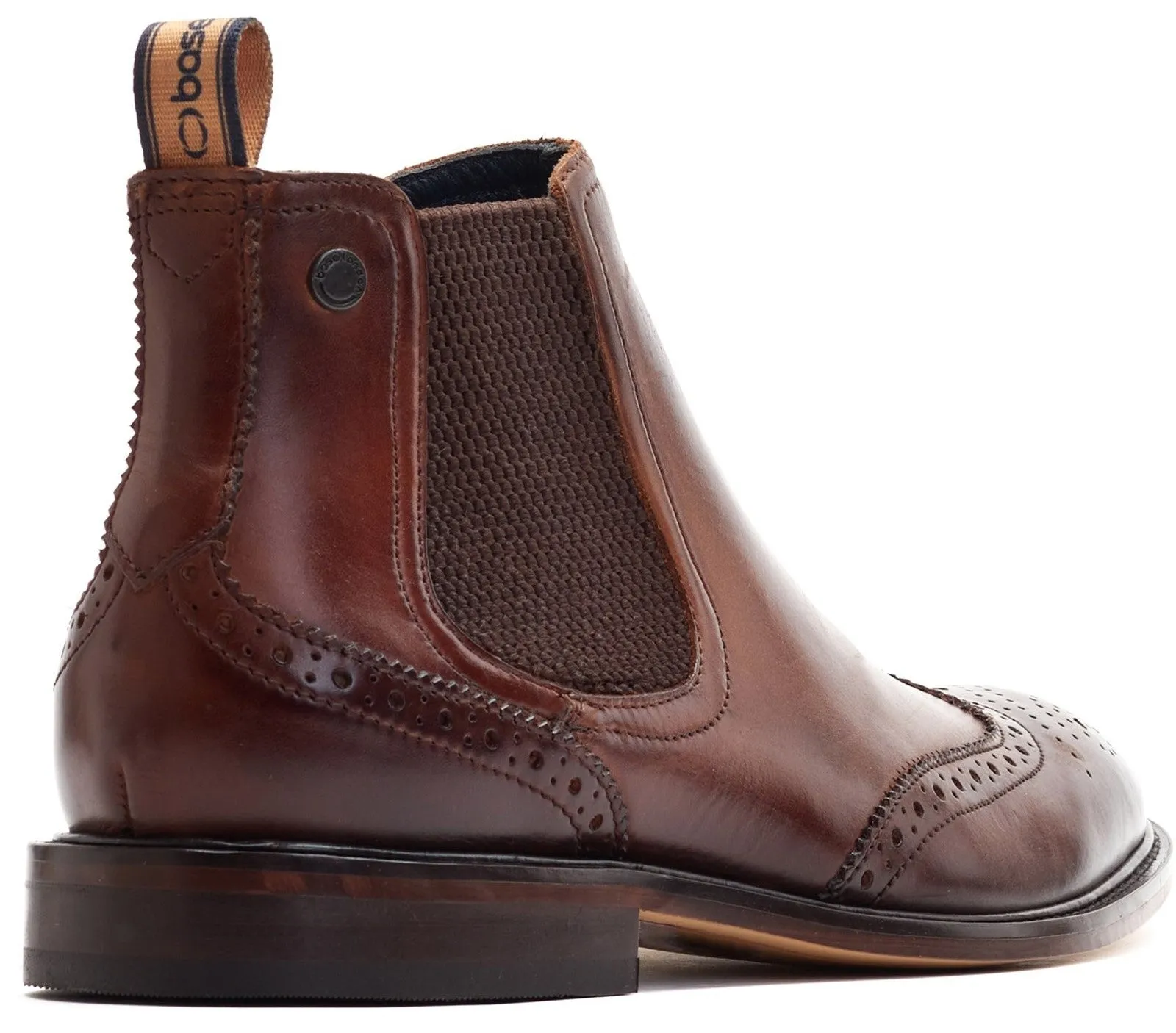 Base London Reid Leather Brogue Chelsea Boot