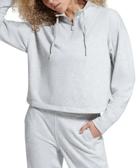 Bass Women's French Terry Half Zip Sweatshirt - Gray - Large