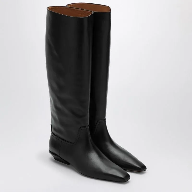 BETTINA BLACK LEATHER BOOT