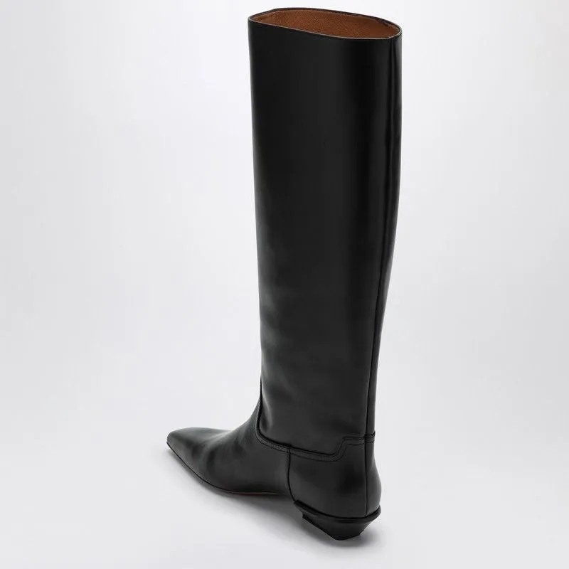 BETTINA BLACK LEATHER BOOT