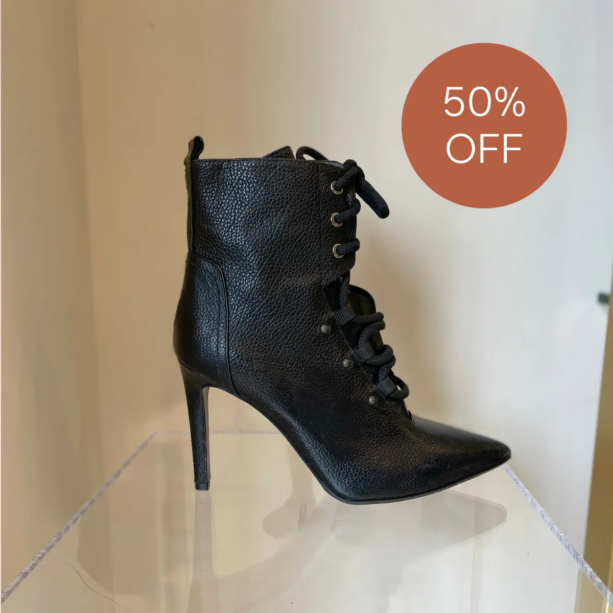 Black Pebble Boots discount, limited stock. FINAL SALE.