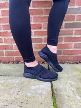 Black Slip-On Trainers Nadia