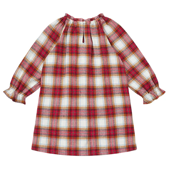 Bonton Child Dahlia Dress Red Plaid