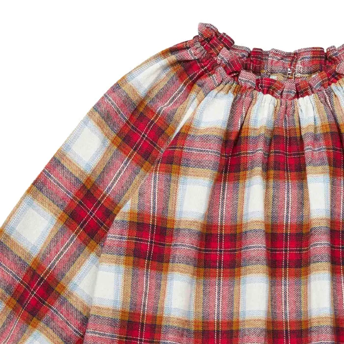 Bonton Child Dahlia Dress Red Plaid