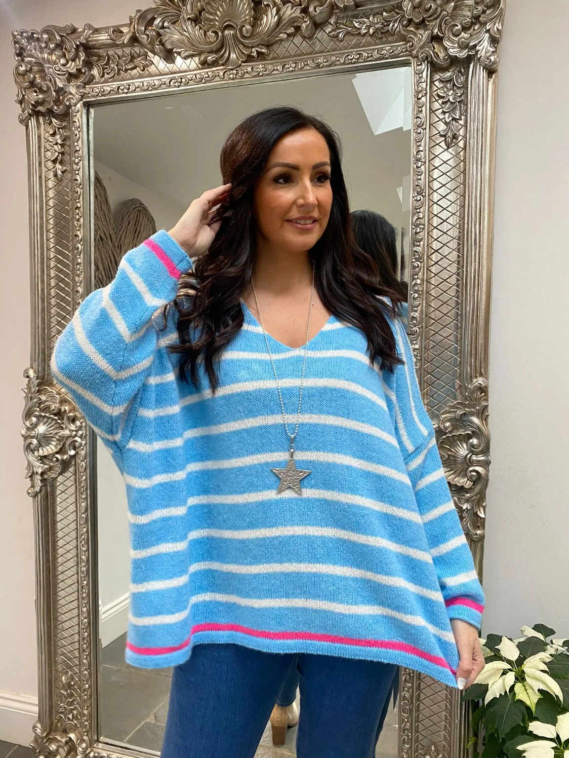 Bright Stripe Knitted Jumper Bryony