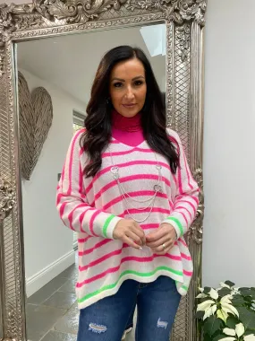 Bright Stripe Knitted Jumper Bryony