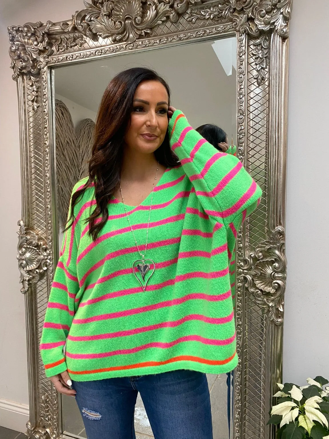 Bright Stripe Knitted Jumper Bryony