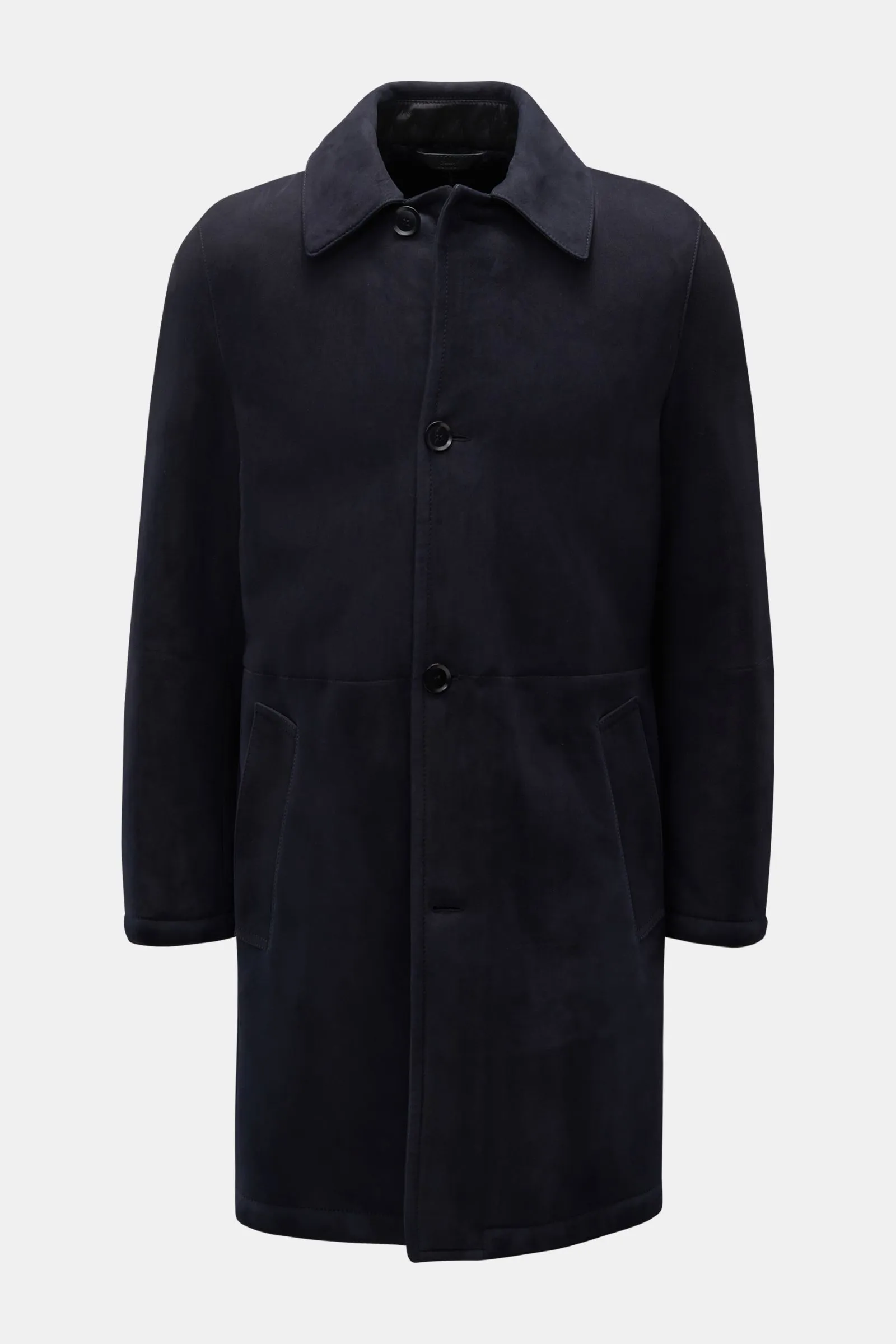 BRIONI shearling coat navy