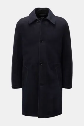 BRIONI shearling coat navy