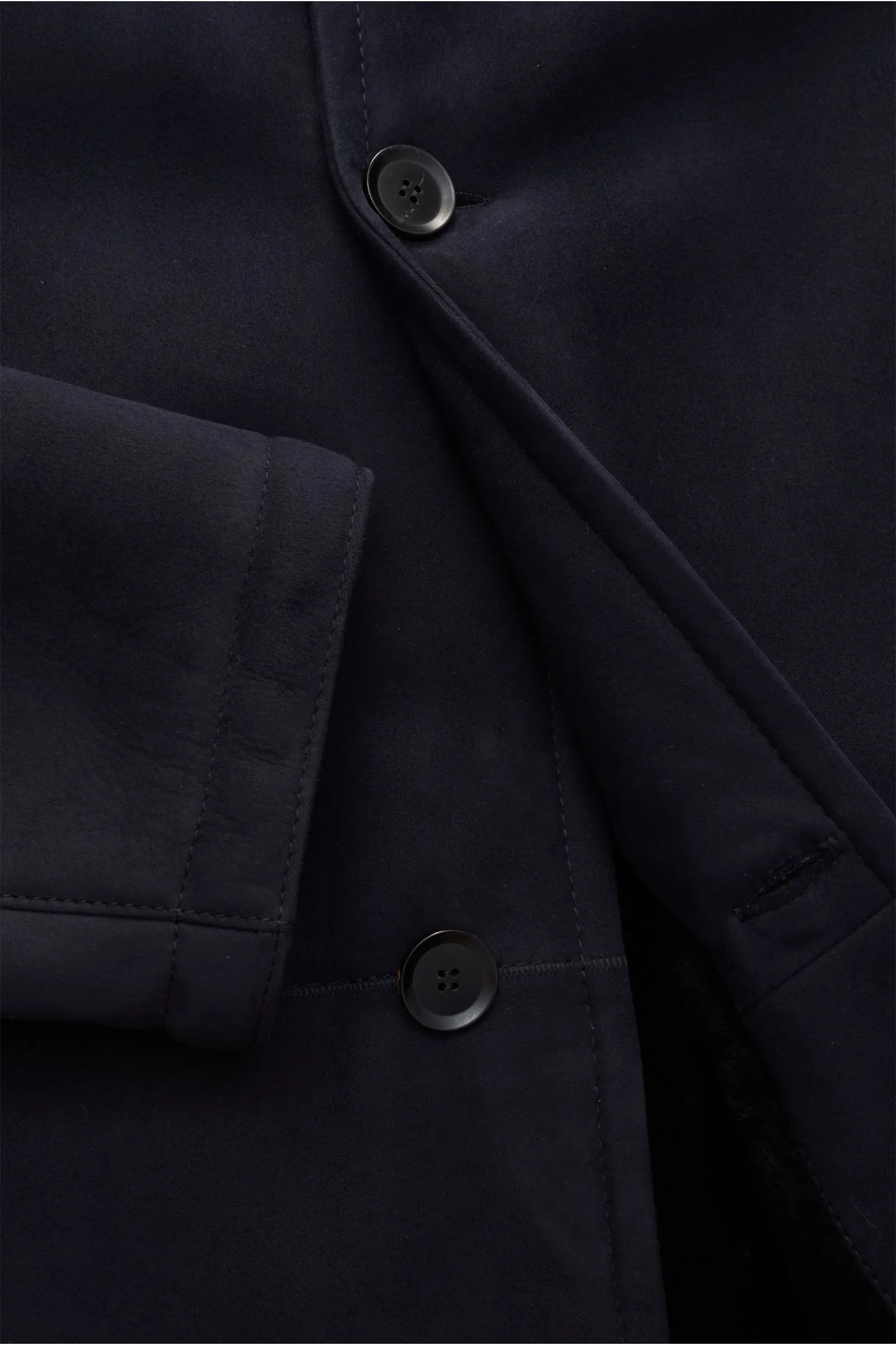 BRIONI shearling coat navy