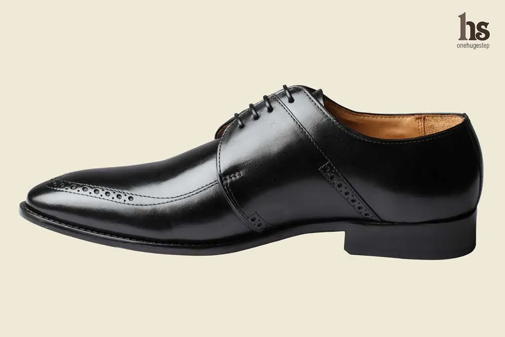 Brogue Saddle Derby Black - Shop Now!