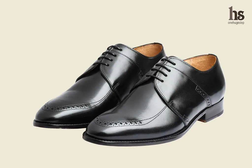 Brogue Saddle Derby Black - Shop Now!