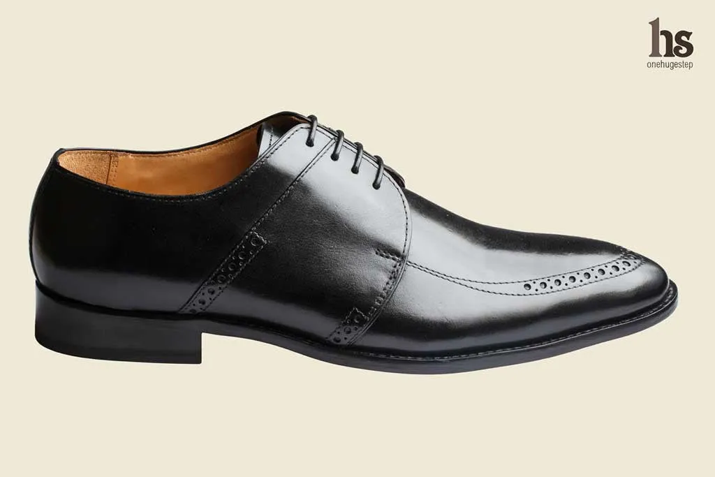 Brogue Saddle Derby Black - Shop Now!