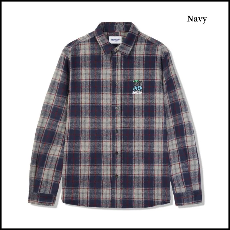 Butter Goods  |Other Plaid Patterns Unisex Street Style Long Sleeves Shirts