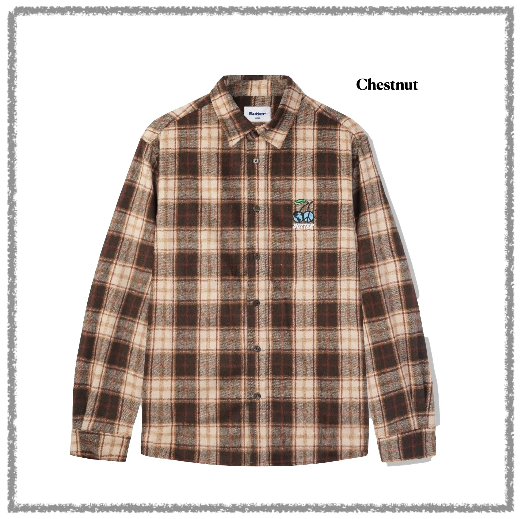 Butter Goods  |Other Plaid Patterns Unisex Street Style Long Sleeves Shirts