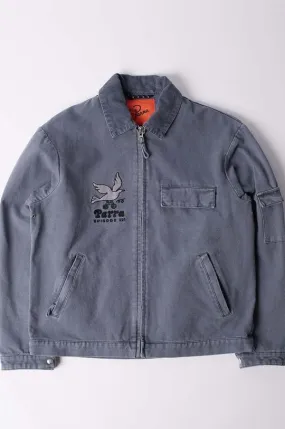 by Parra cotton jacket Twilled Bird Wheel blue color 51350