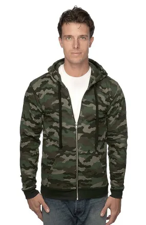 Camo Fleece Full Zip Hoody Sale - USA Made by Royal Apparel (3510CMO)