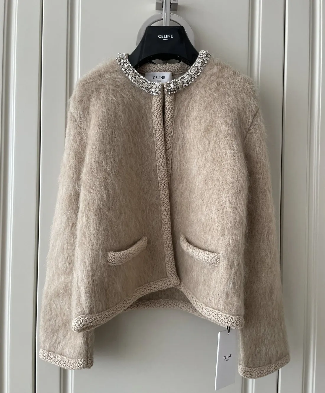 CELINE | Embroidered Mohair Cardigan