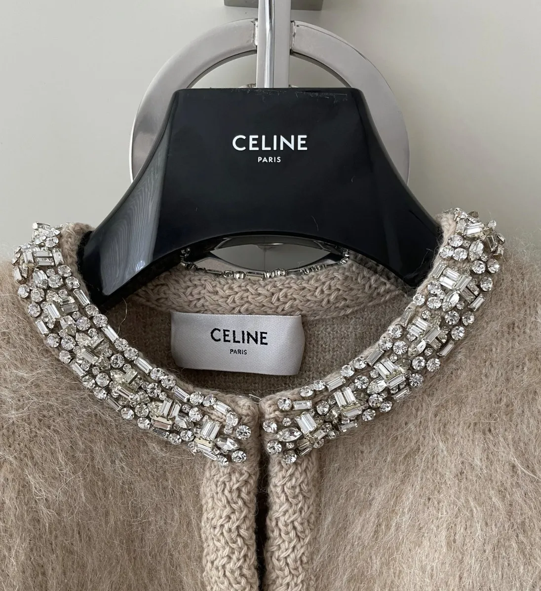 CELINE | Embroidered Mohair Cardigan