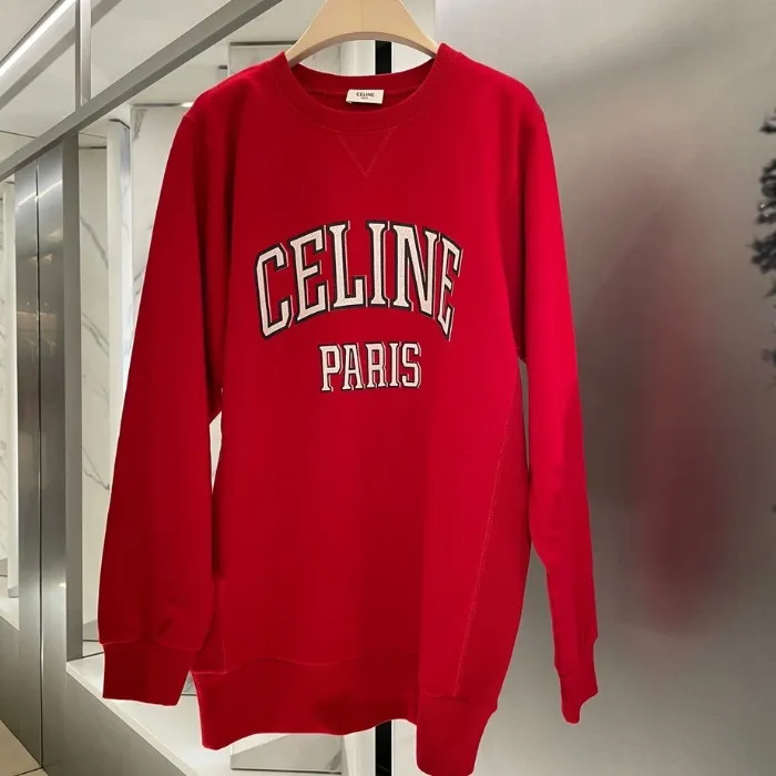 CELINE oversized sweatshirt cotton fleece