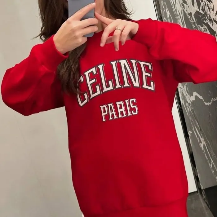 CELINE oversized sweatshirt cotton fleece