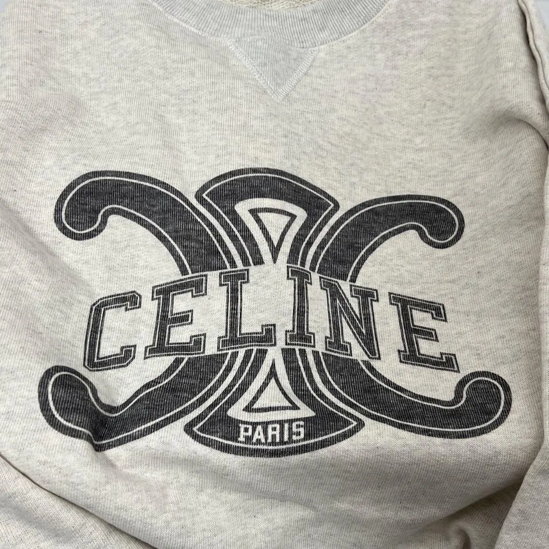 Celine Triomphe Cotton Fleece Sweatshirt | Shop Now